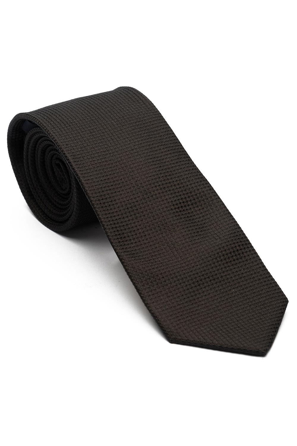 Cravata matase tesuta neagra uni 0