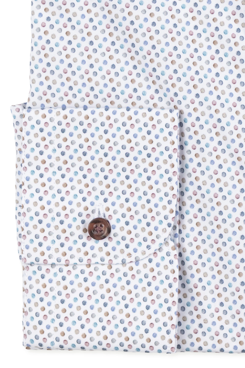 Camasa slim alba print geometric 2