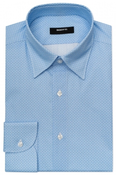 Camasa slim bleu print geometric