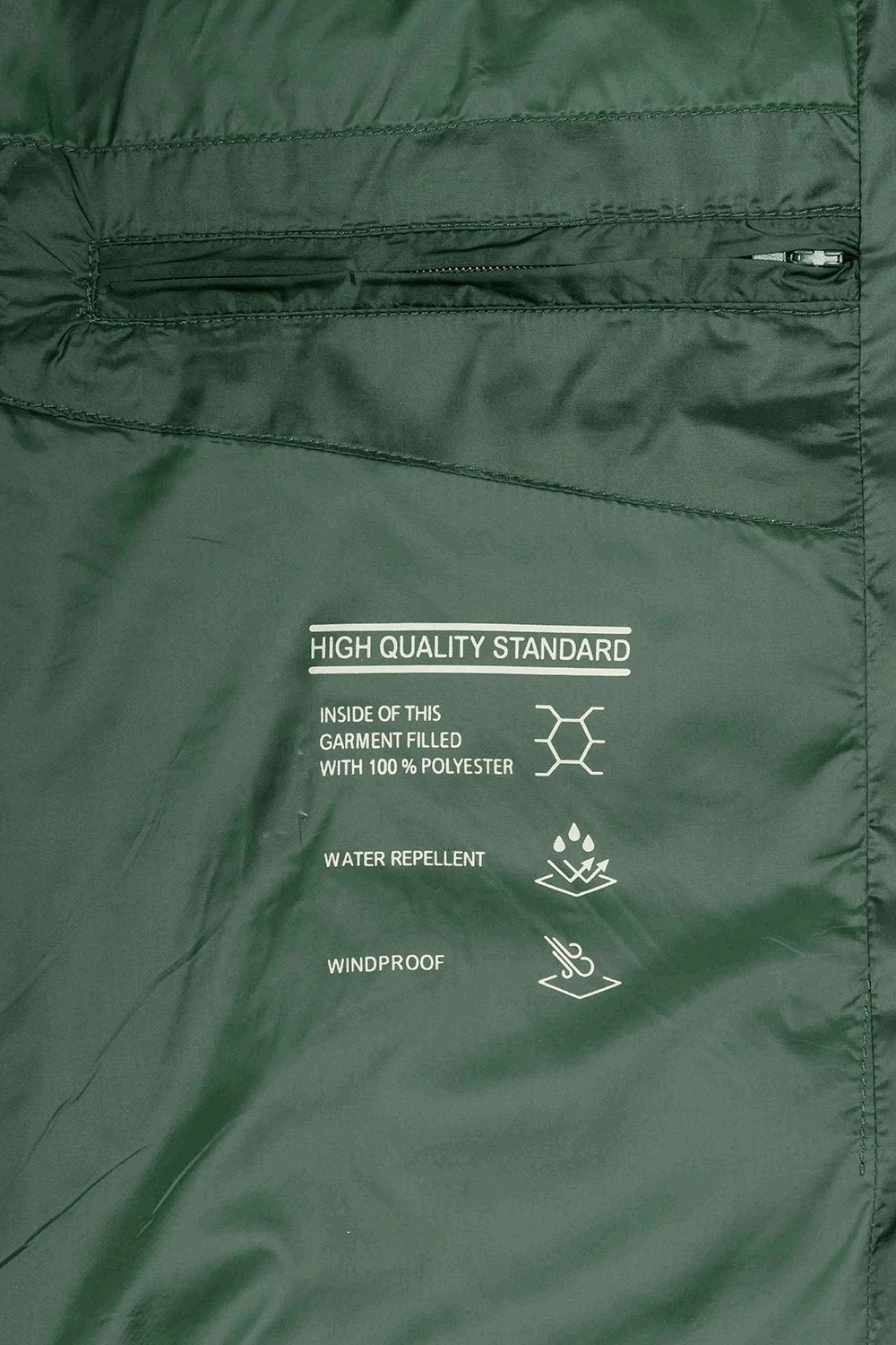 Geaca slim verde cu gluga detasabila 3