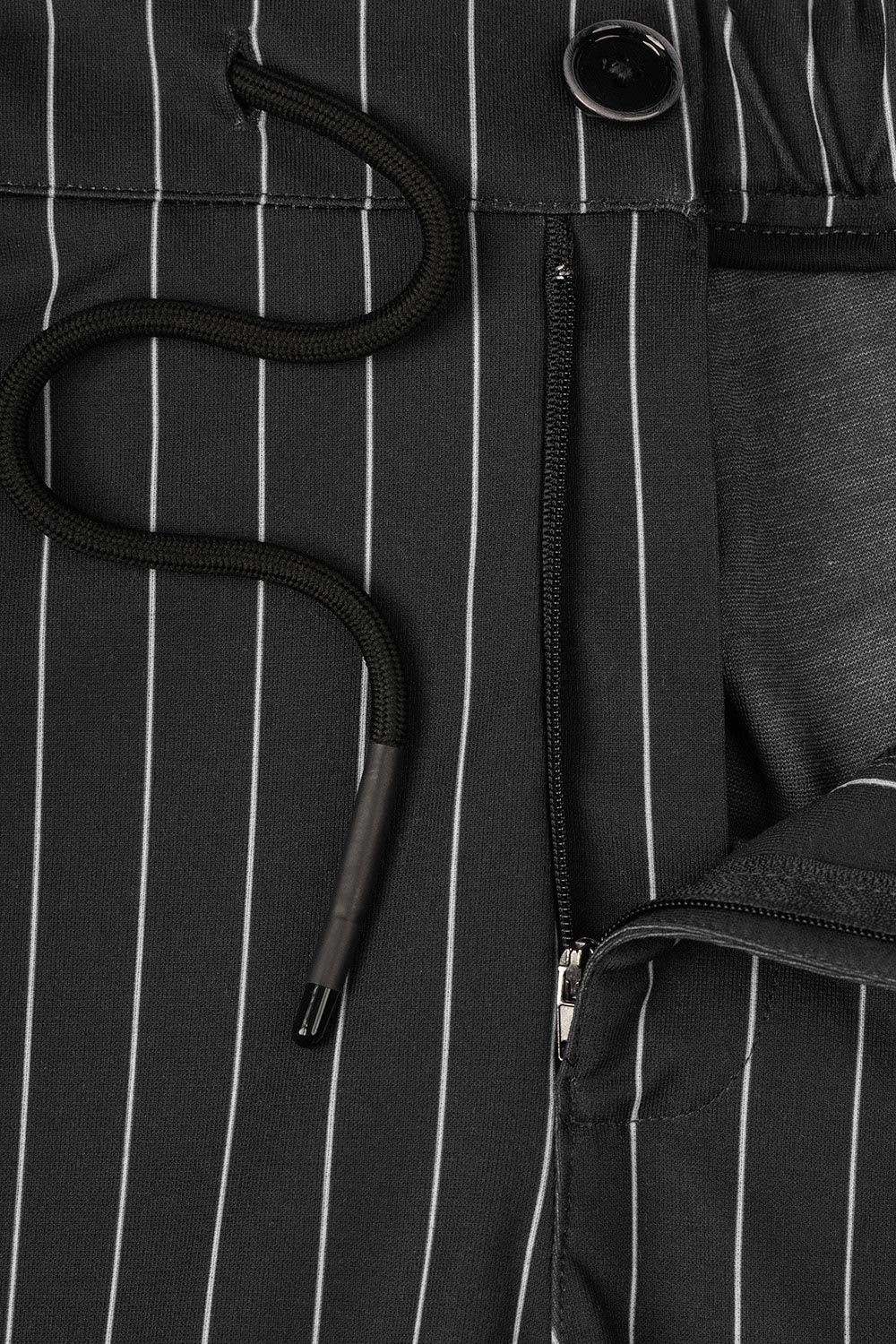 Slim body black stripe trousers 2