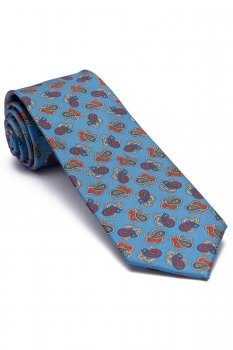 Cravata bleu print floral