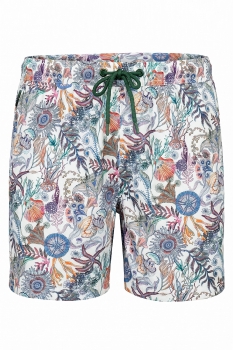 Short slim alb print