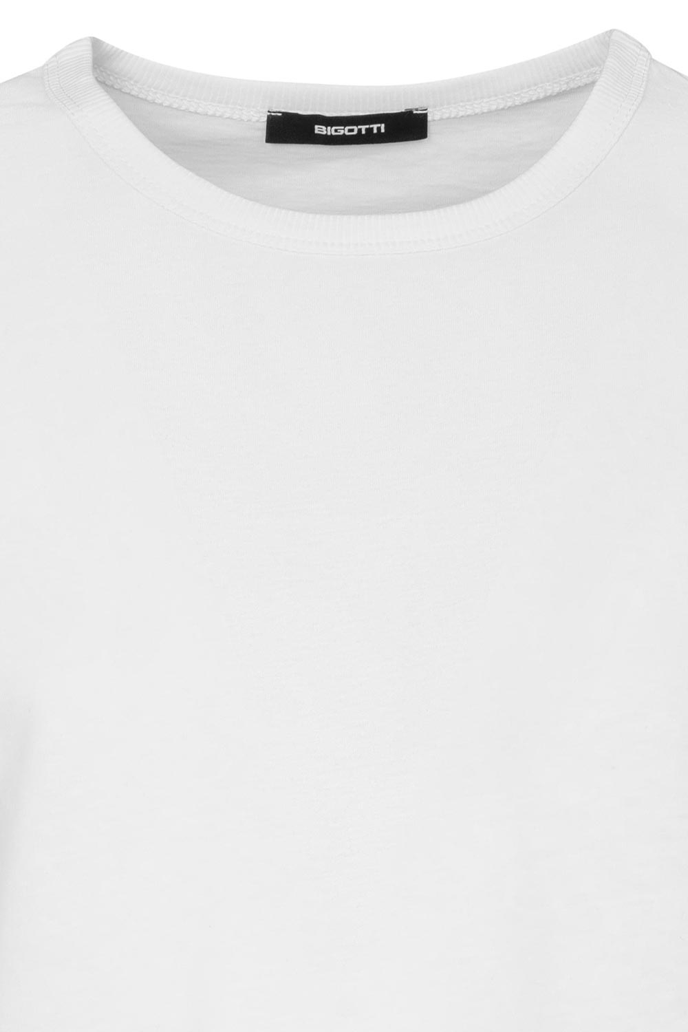 Tricou slim alb guler rotund 1