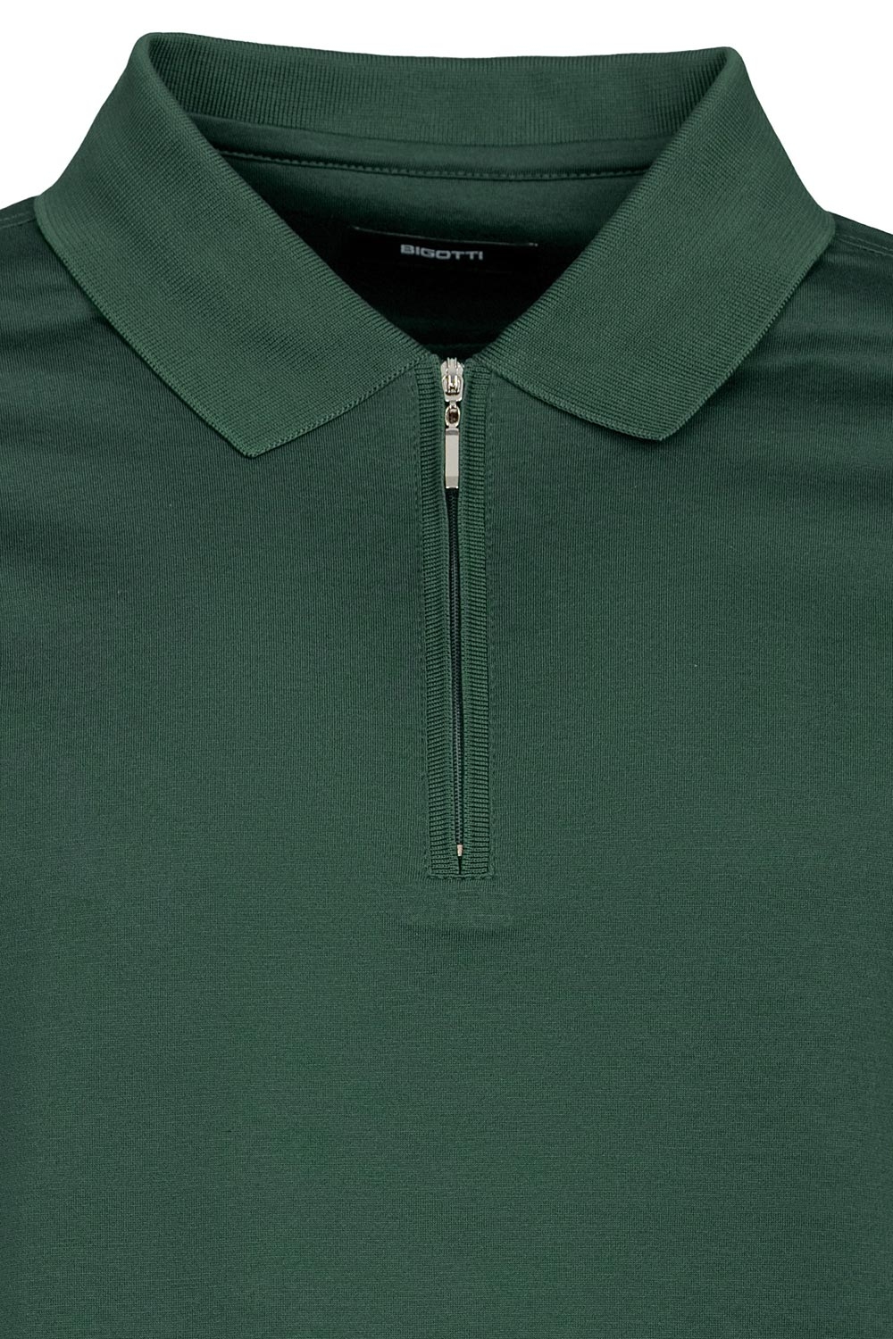Tricou polo slim verde uni 1