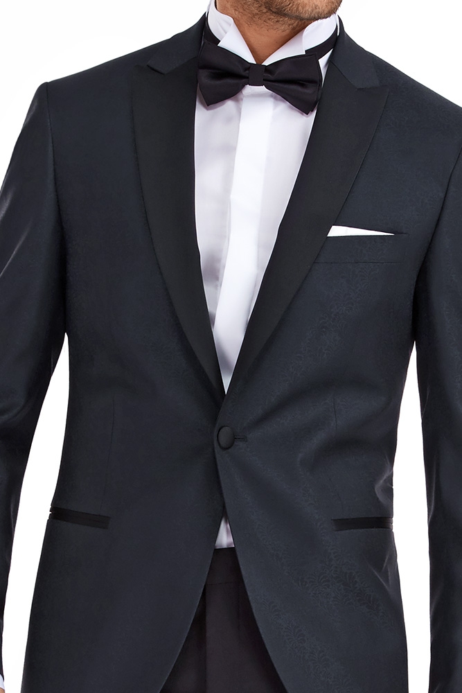 Navy jacquard blazer 1