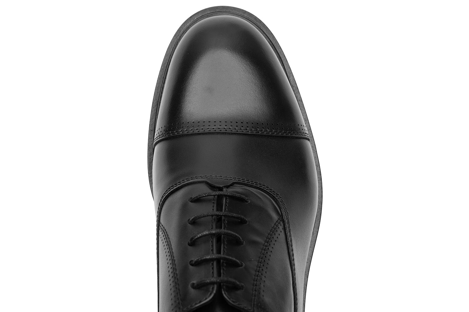 Black genuine leather shoes 3