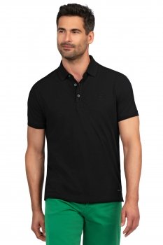 Tricou polo slim negru uni
