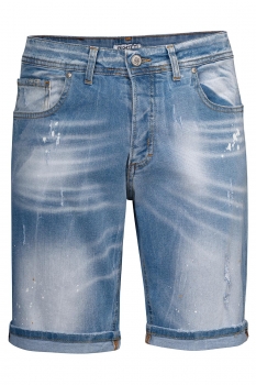Blugi scurti slim bleumarin