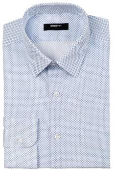Camasa slim alba print geometric