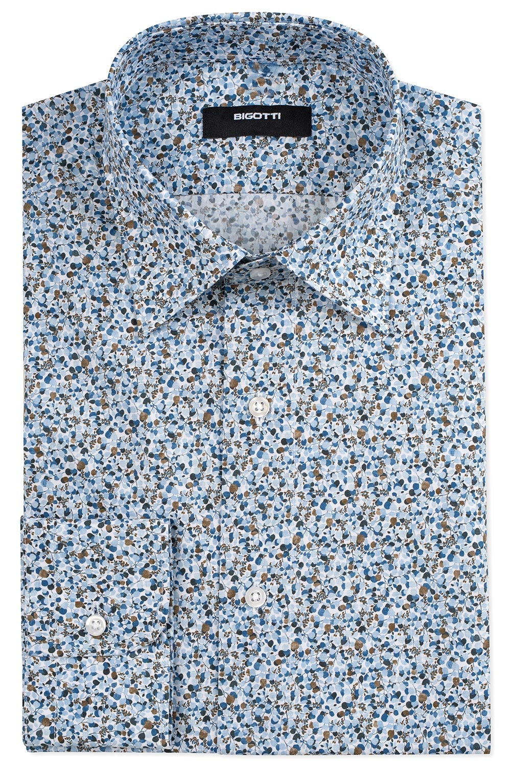 Camasa slim alba print floral 0