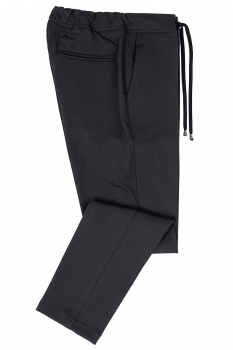 Slim body navy plain trousers