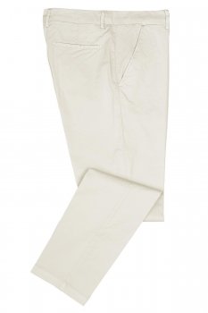 Pantaloni slim albi uni