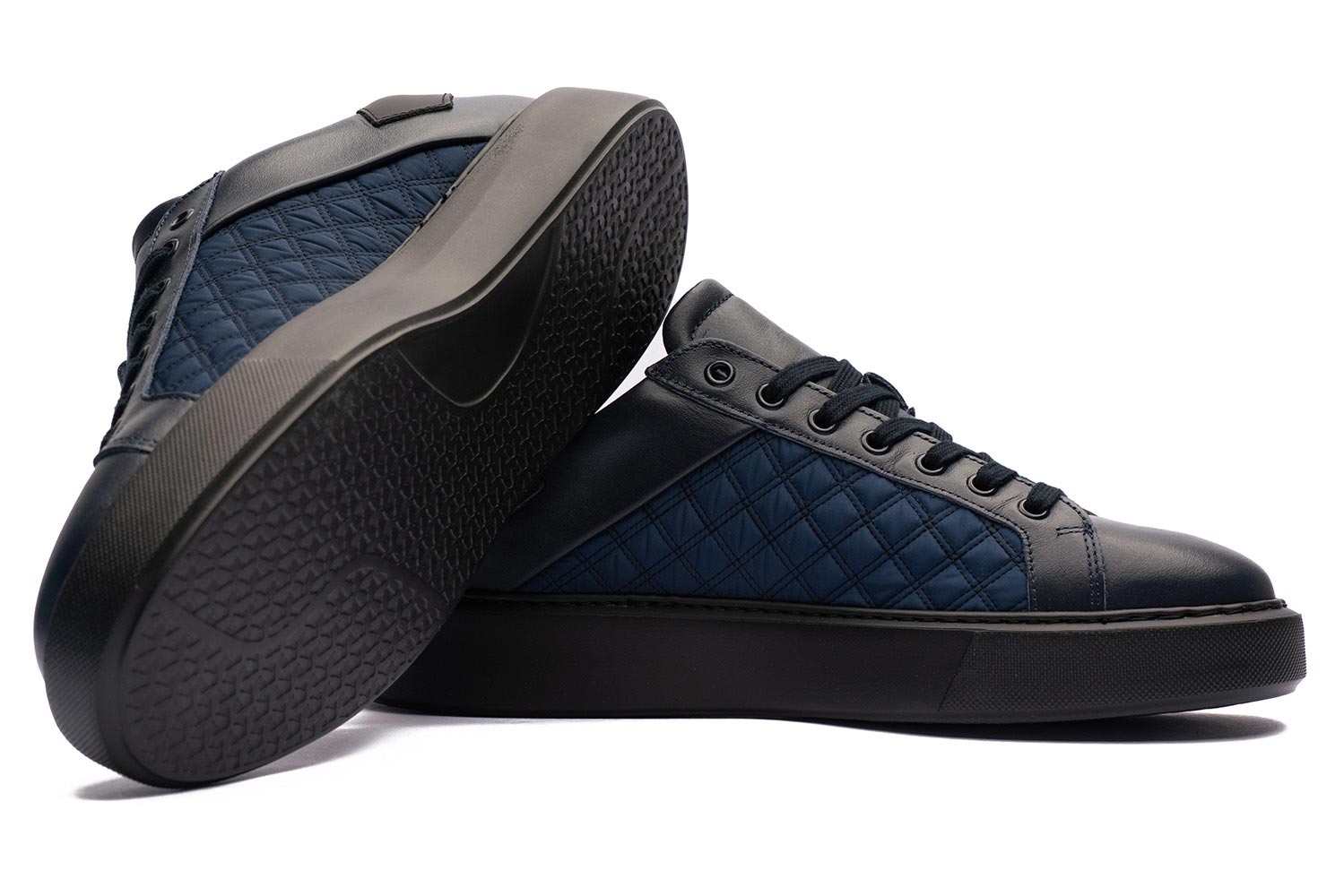 Sneakers  bleumarin piele naturala si textil talpa extra light  1