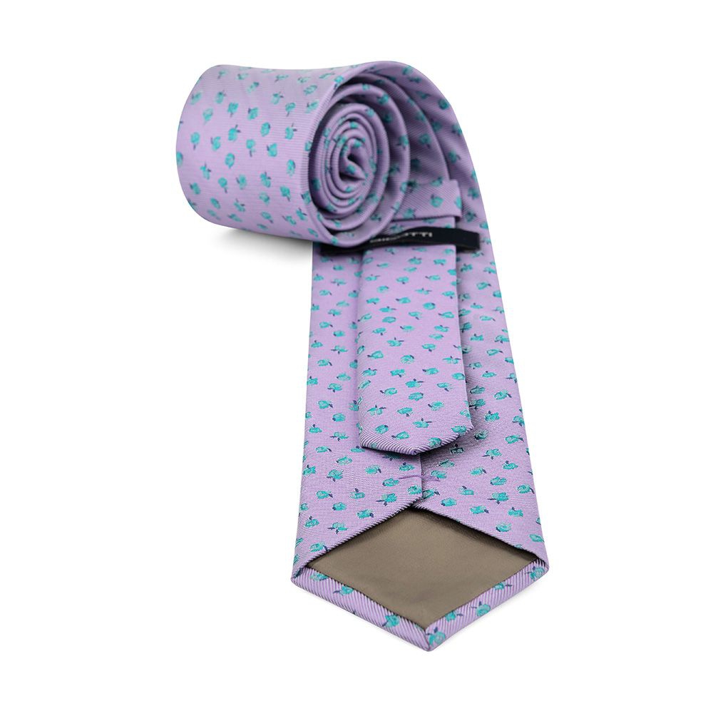 Cravata lila print floral 3