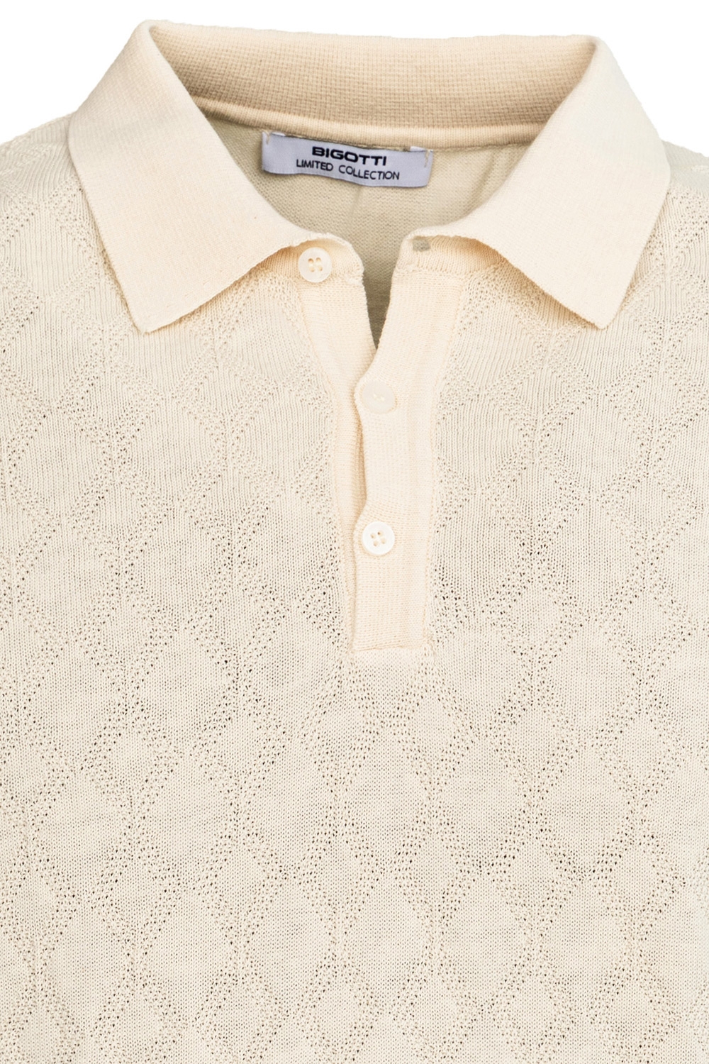 Tricou polo slim bej uni 1