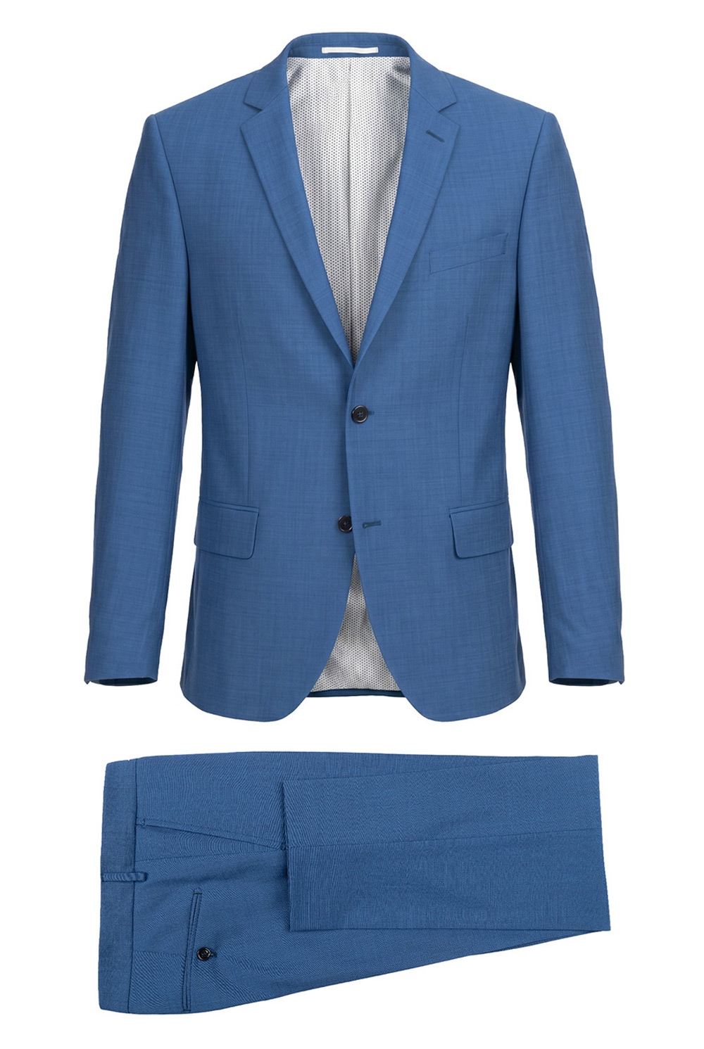 Costum slim bleu uni 0