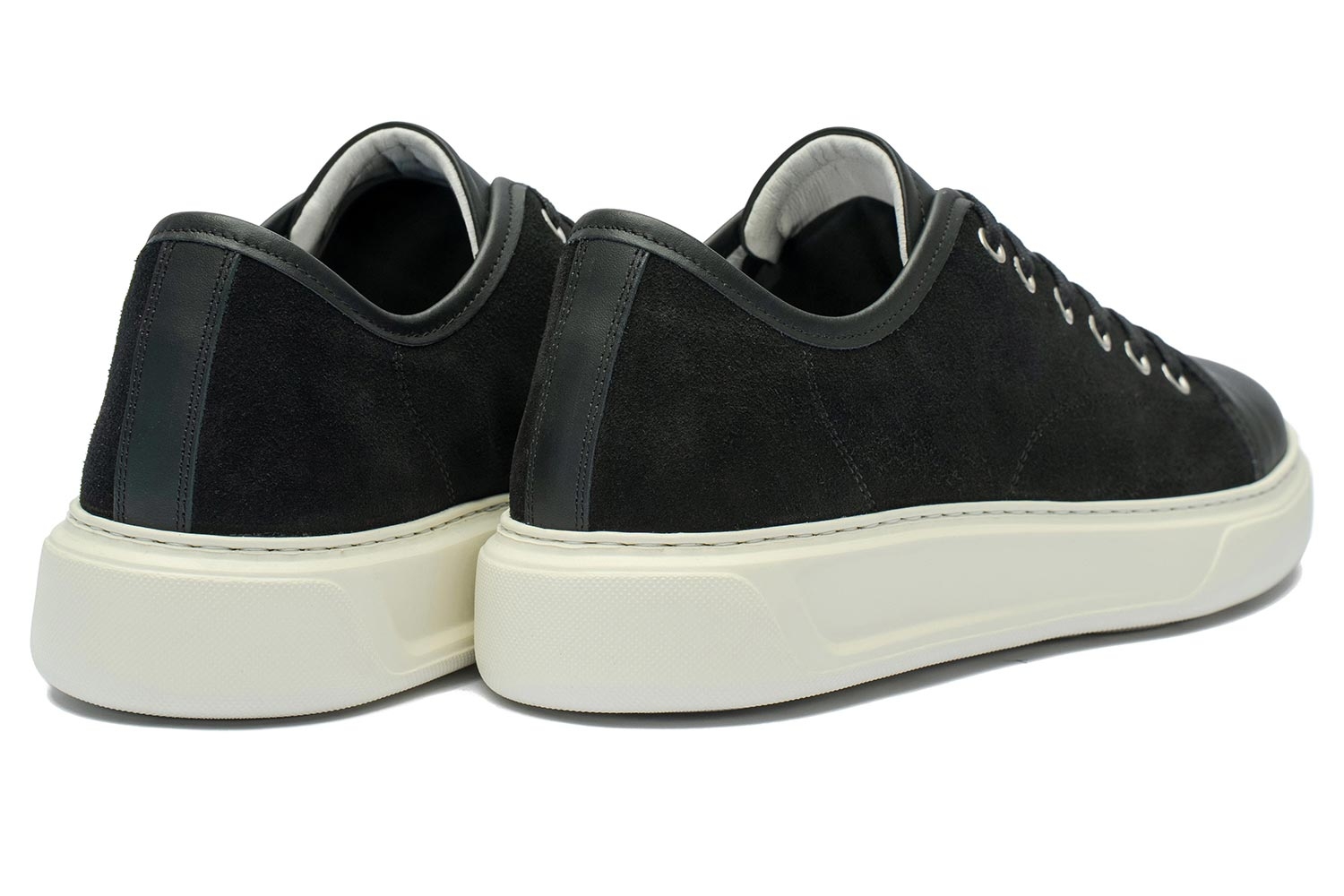 Sneakers negri piele naturala si piele intoarsa 2