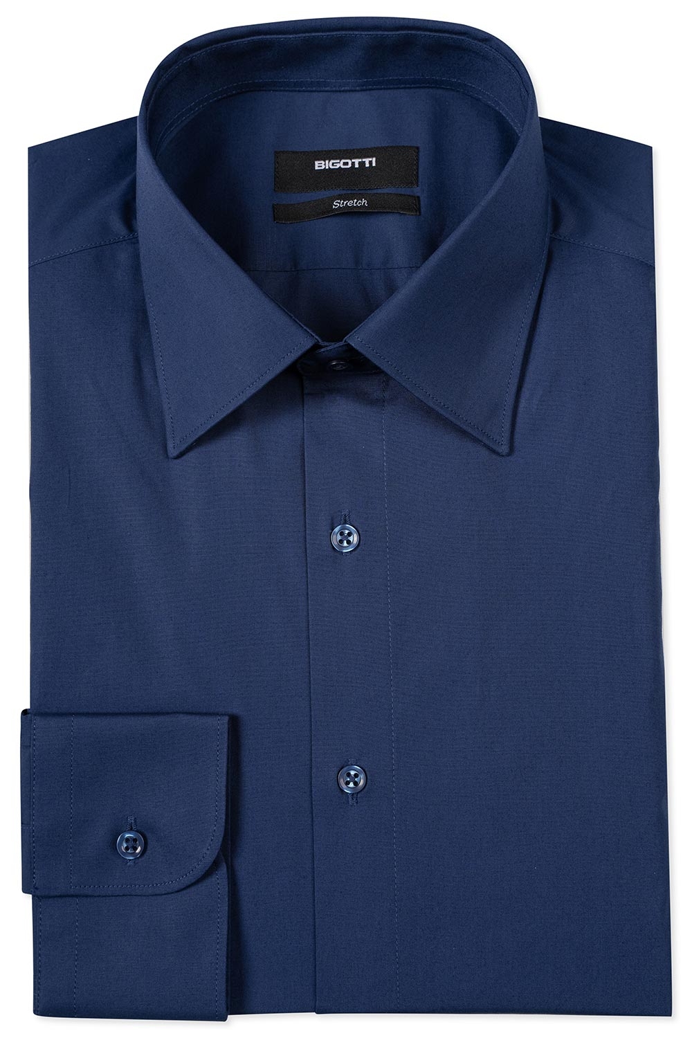 Camasa slim albastru uni 0