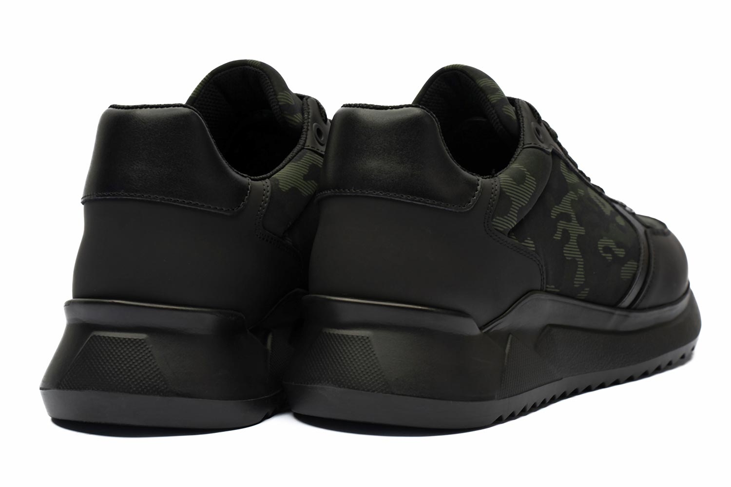 Sneakers verzi piele naturala si neopren 2