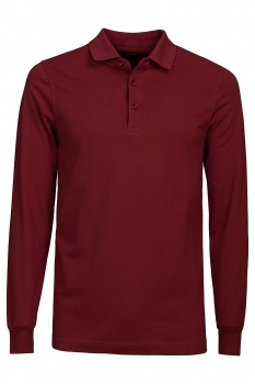 Tricou polo slim grena maneca lunga