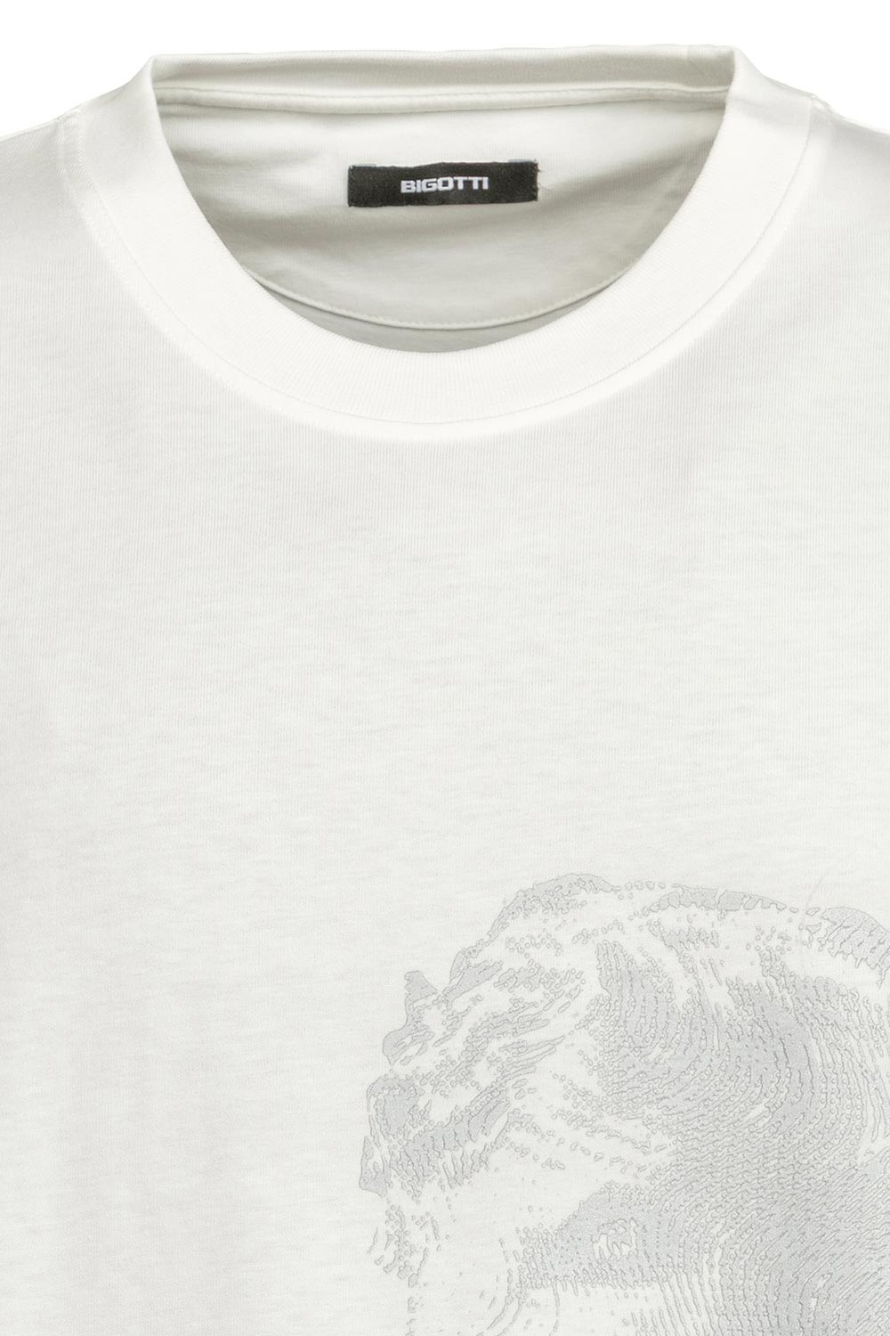 Tricou oversize alb print 2