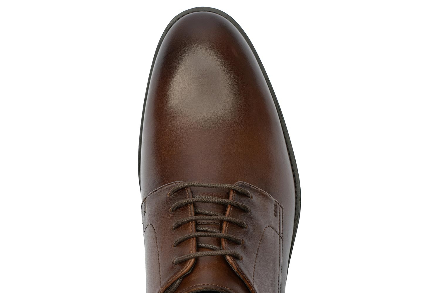 Brown genuine leather shoes 3
