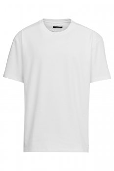 Tricou oversize alb guler rotund
