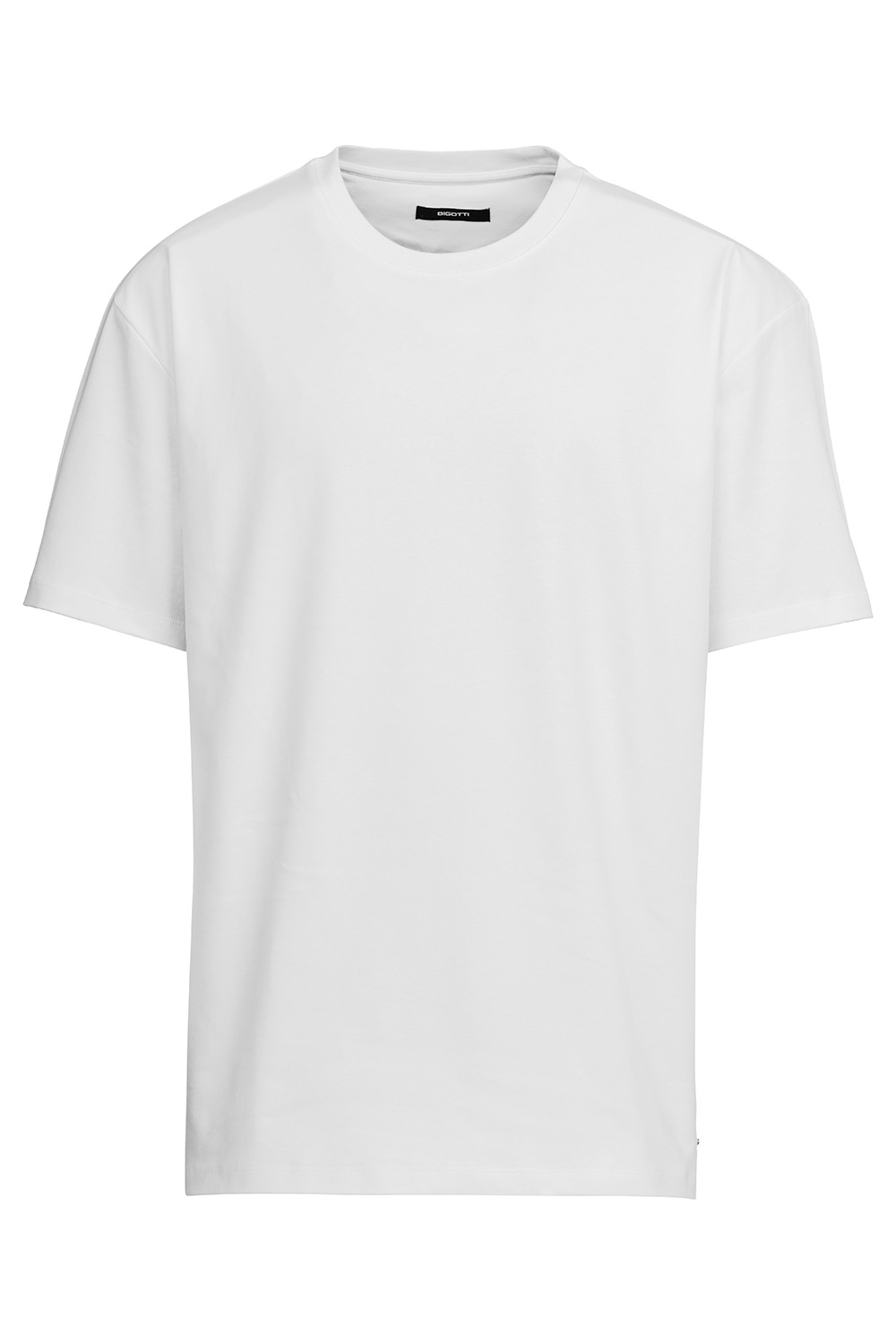 Tricou oversize alb guler rotund 0