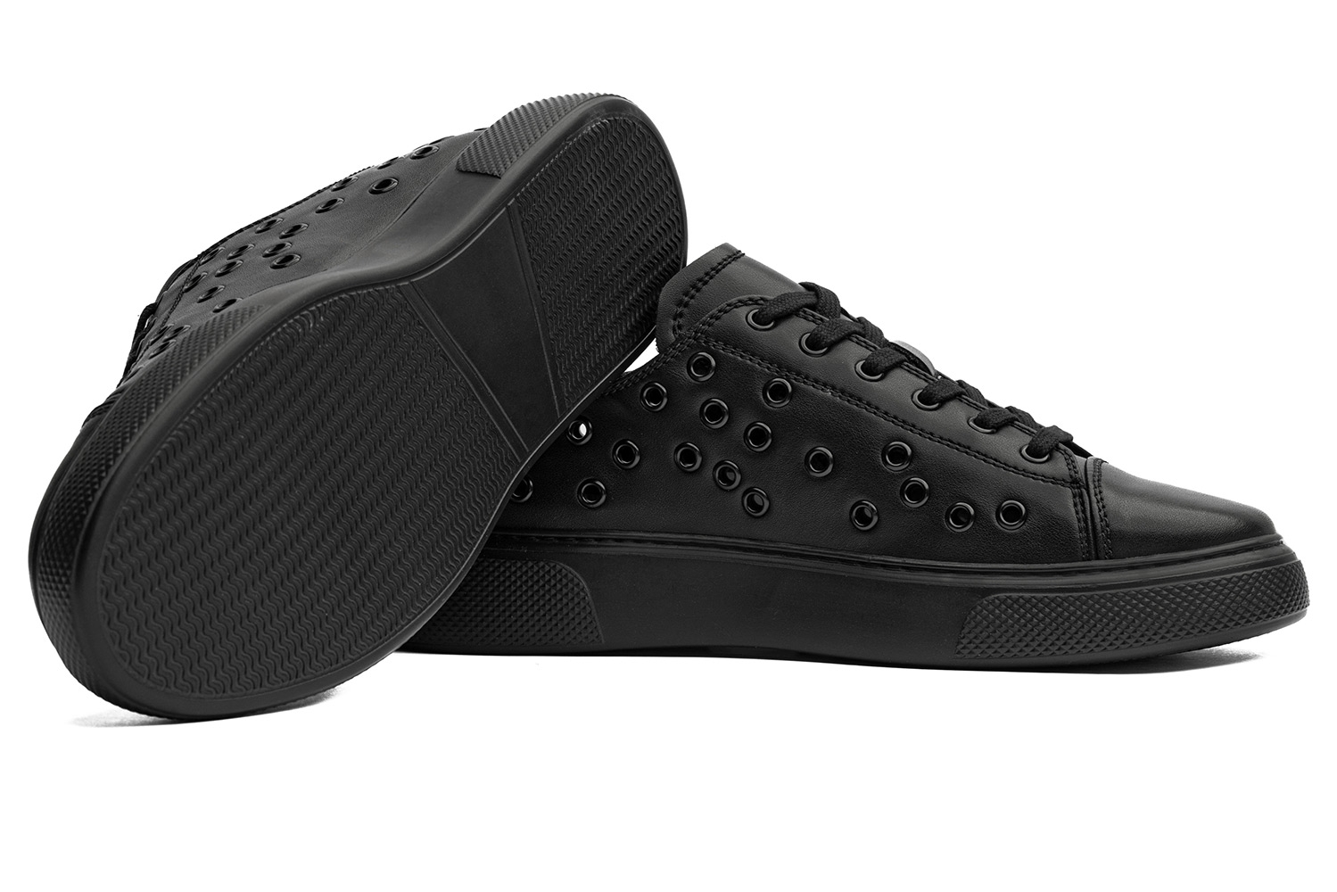 Sneakers negri piele naturala 1