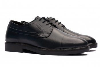 Navy genuine leather shoes