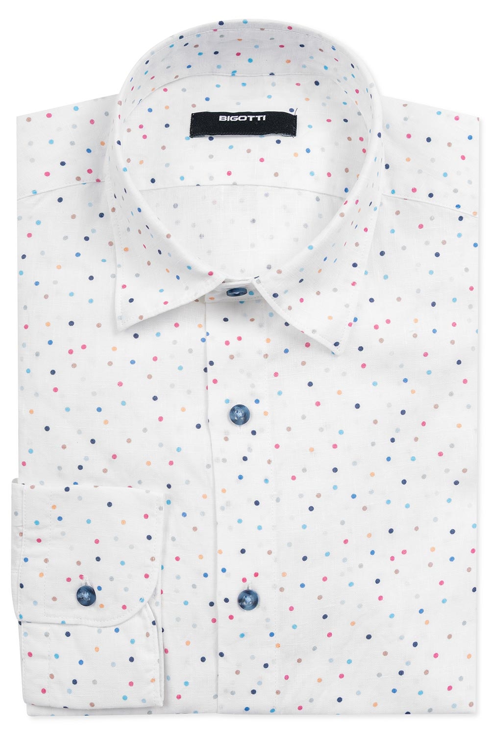 Camasa din in shaped alba print geometric 0