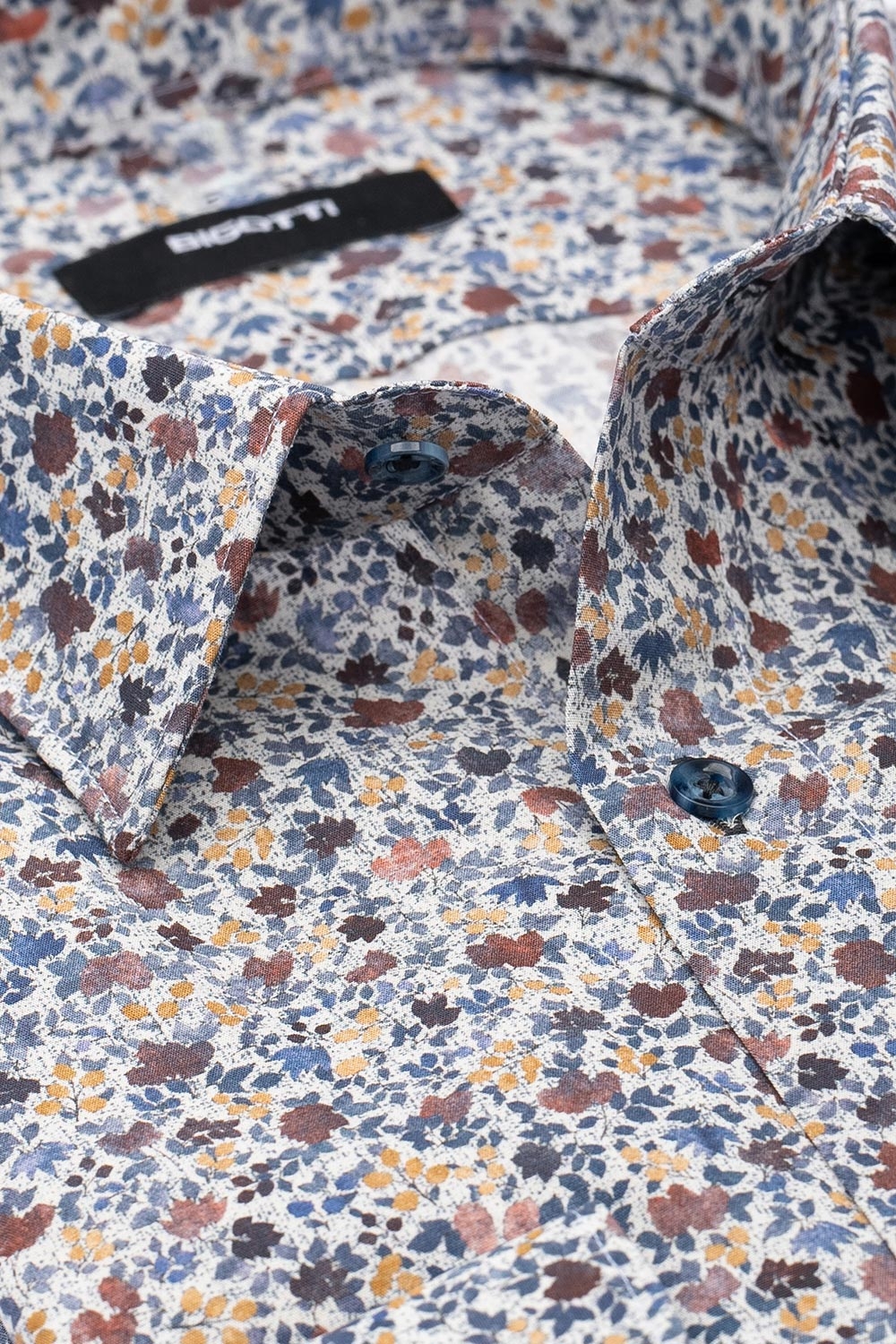 Camasa superslim alba print floral 1