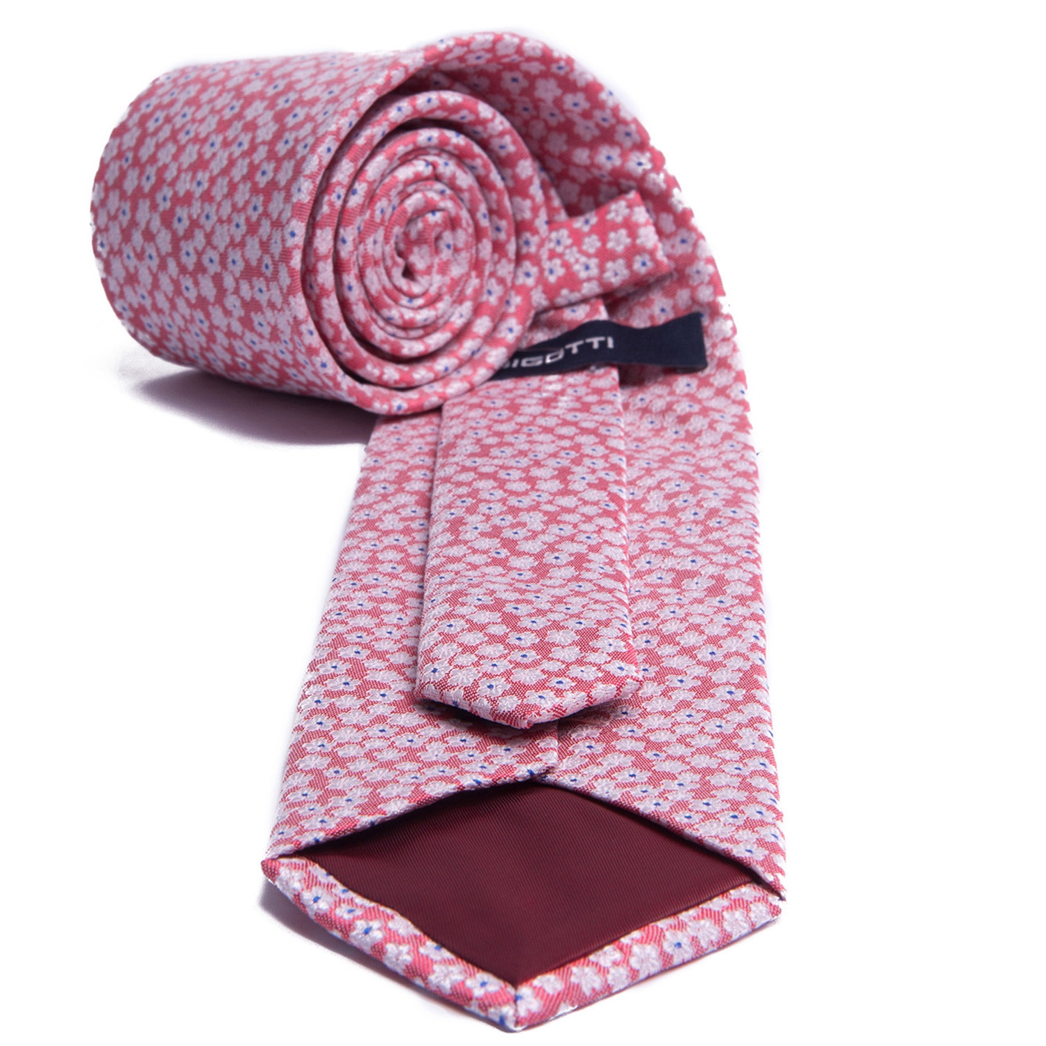 Cravata roz print floral 2