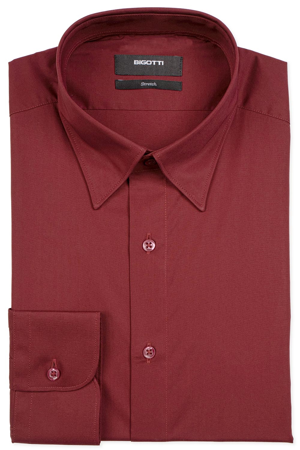 Camasa slim grena uni 0