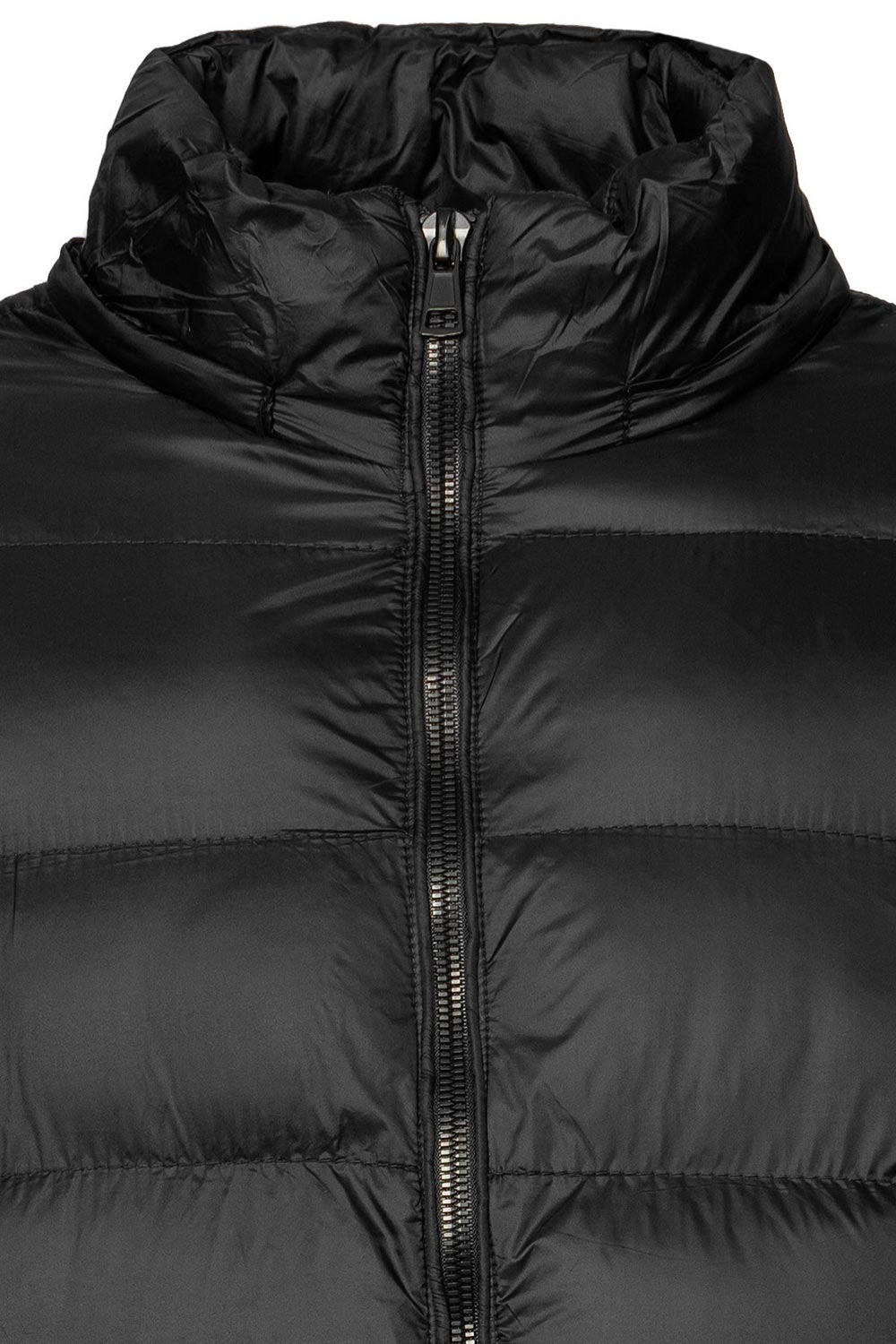 Jacheta slim neagra cu gluga detasabila 1
