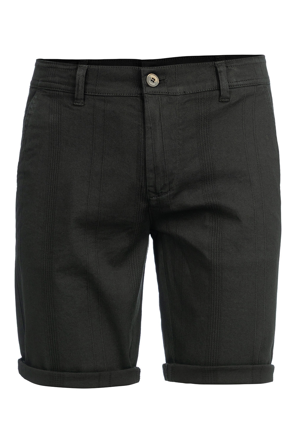 Pantaloni scurti slim negri uni 0