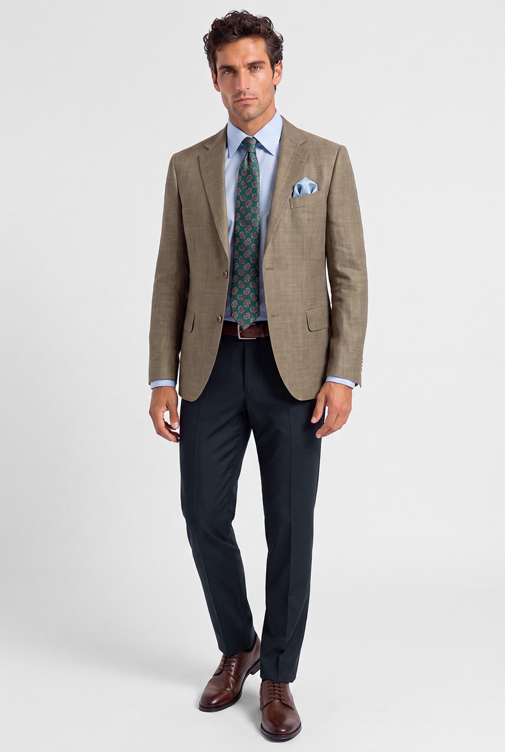 Slim body brown structured blazer 4