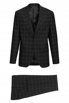 Costum negru in carouri