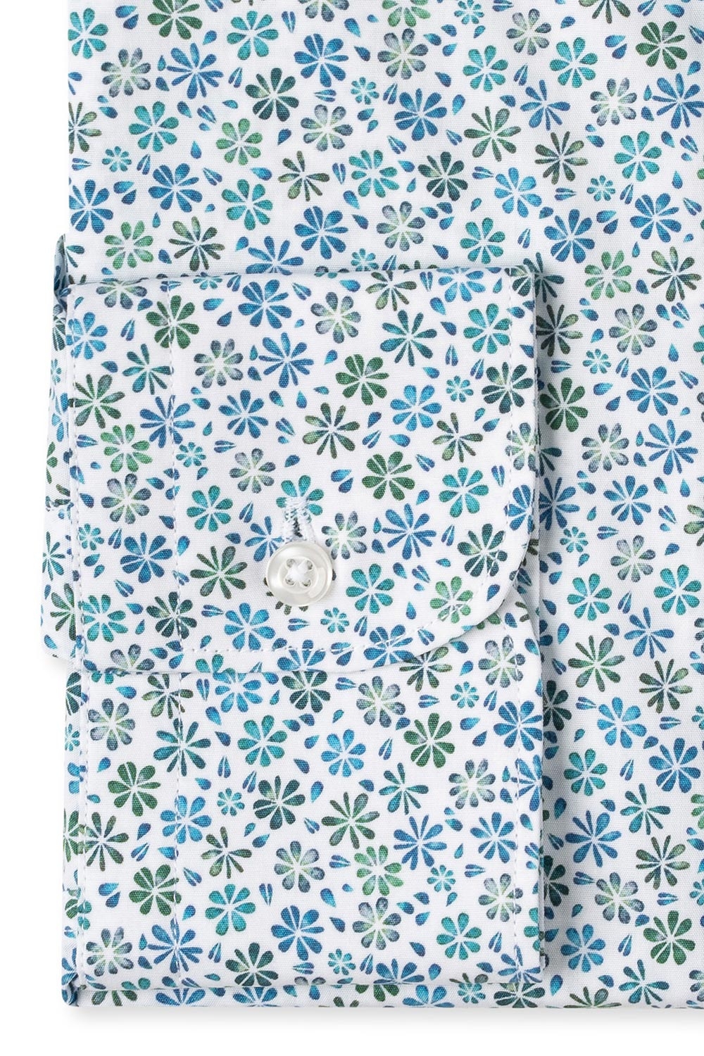 Camasa slim alba print floral 2
