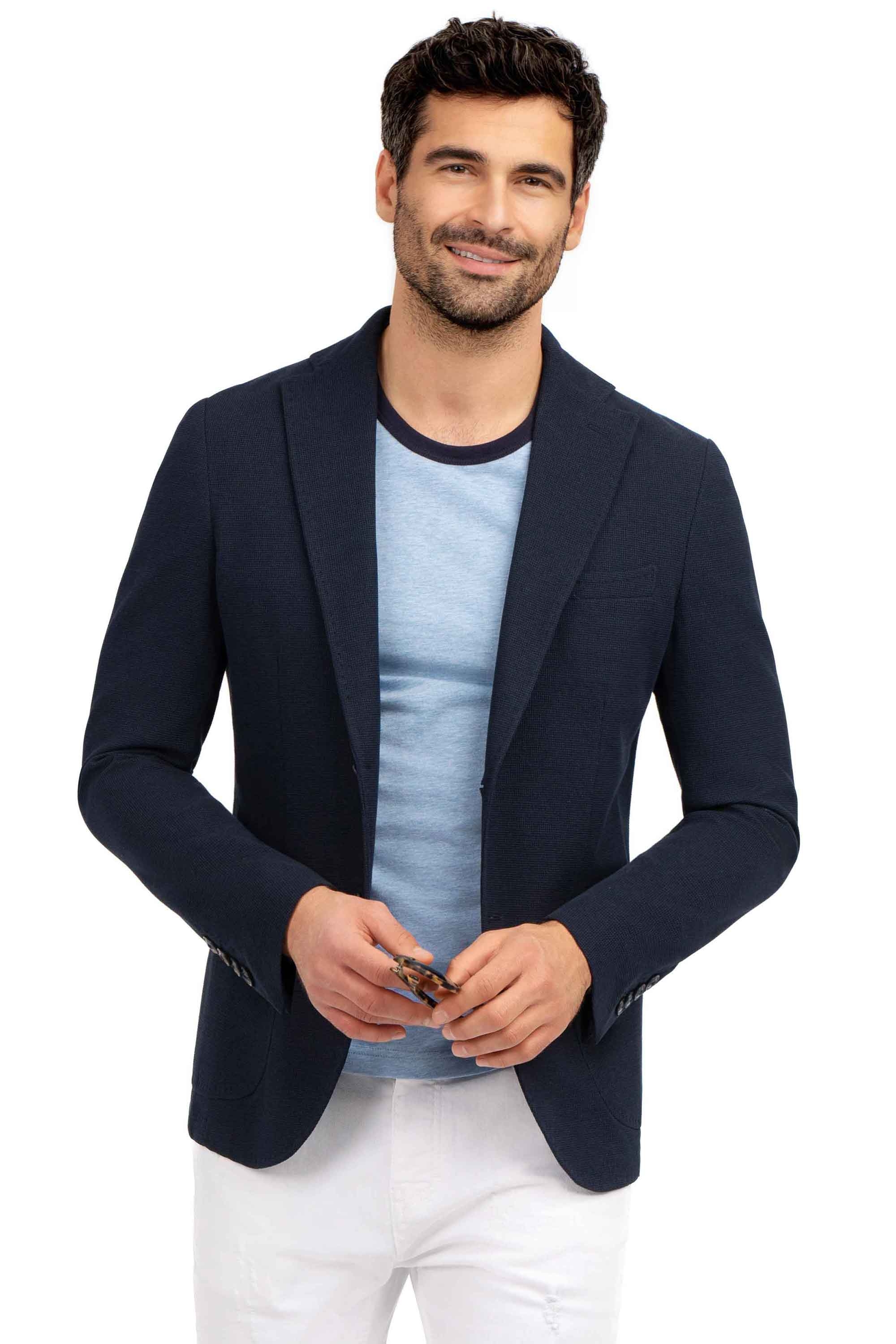 Sacou slim bleumarin uni 0