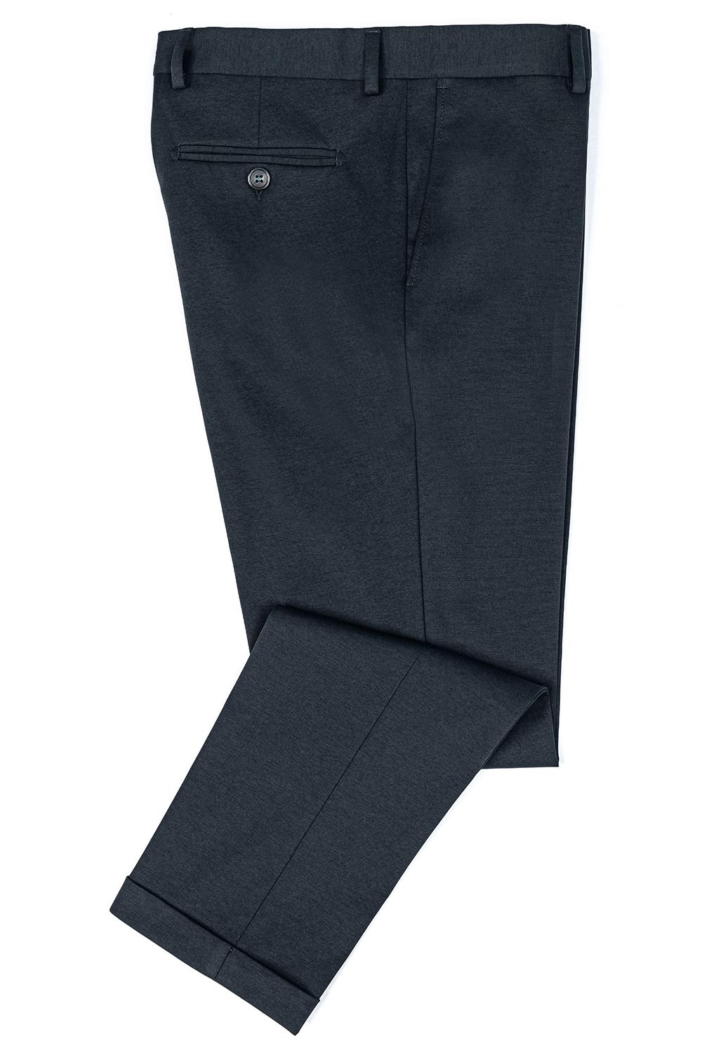 Pantaloni slim bleumarin uni 1