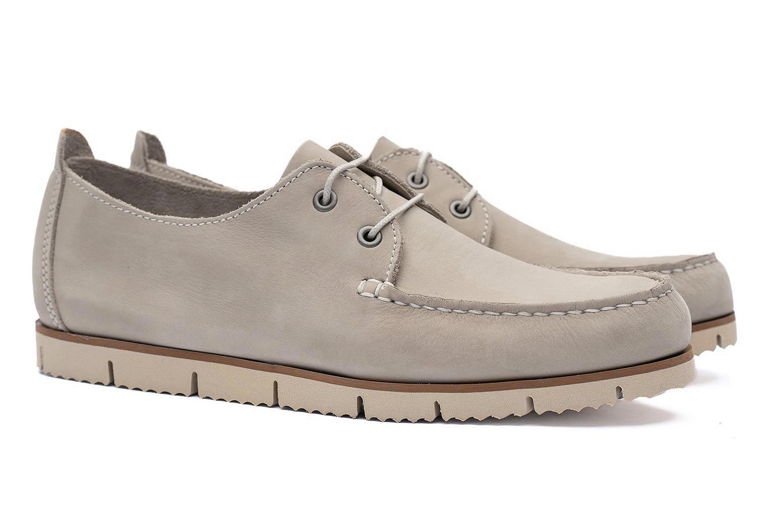 Boat shoes gri piele nabuc 0