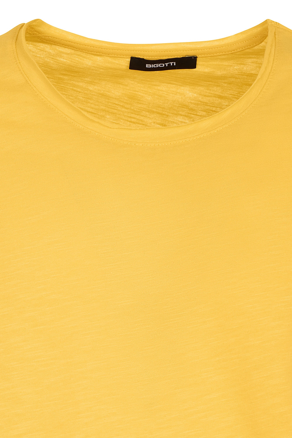 Tricou slim Galben guler rotund 1