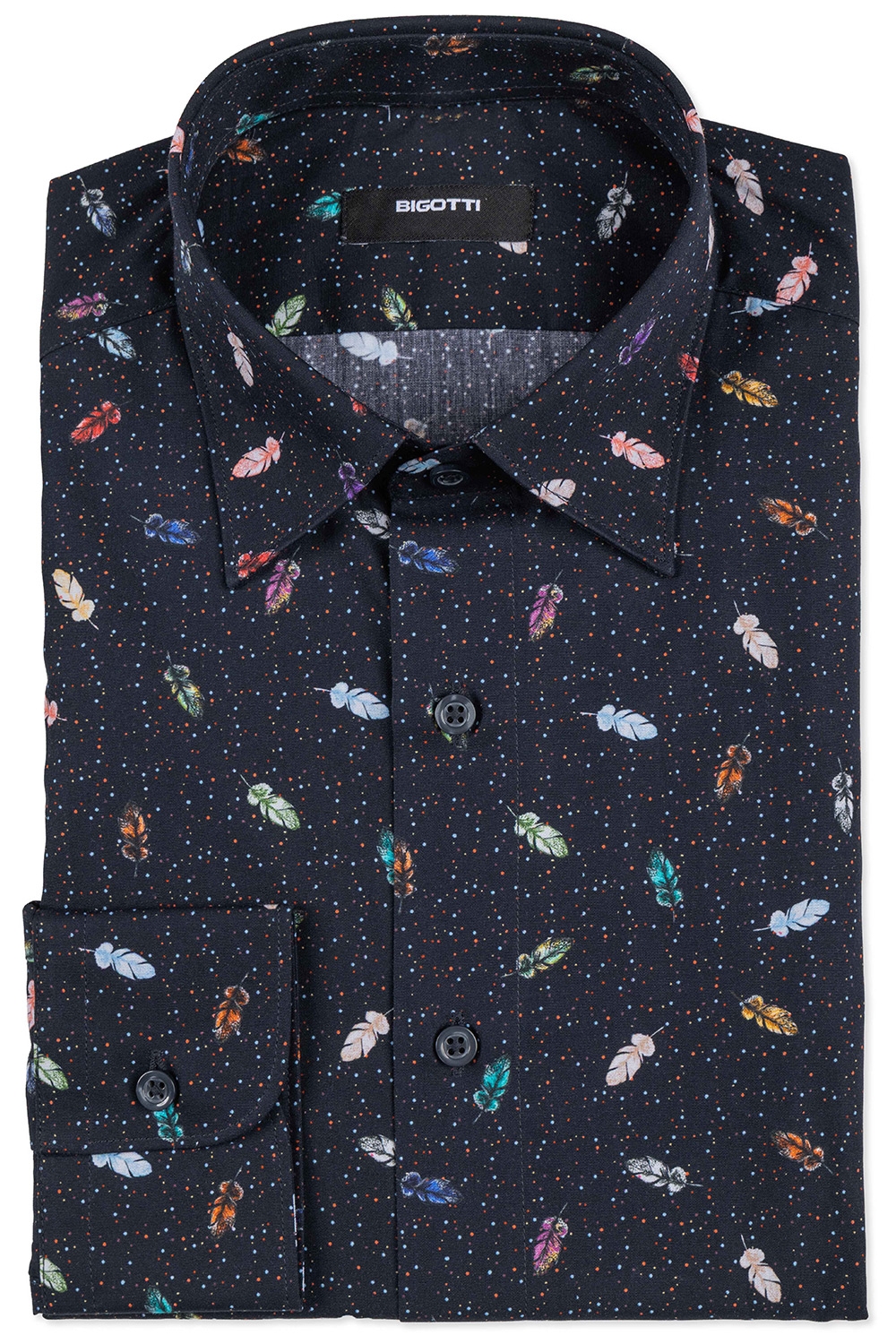 Camasa shaped bleumarin print geometric 0