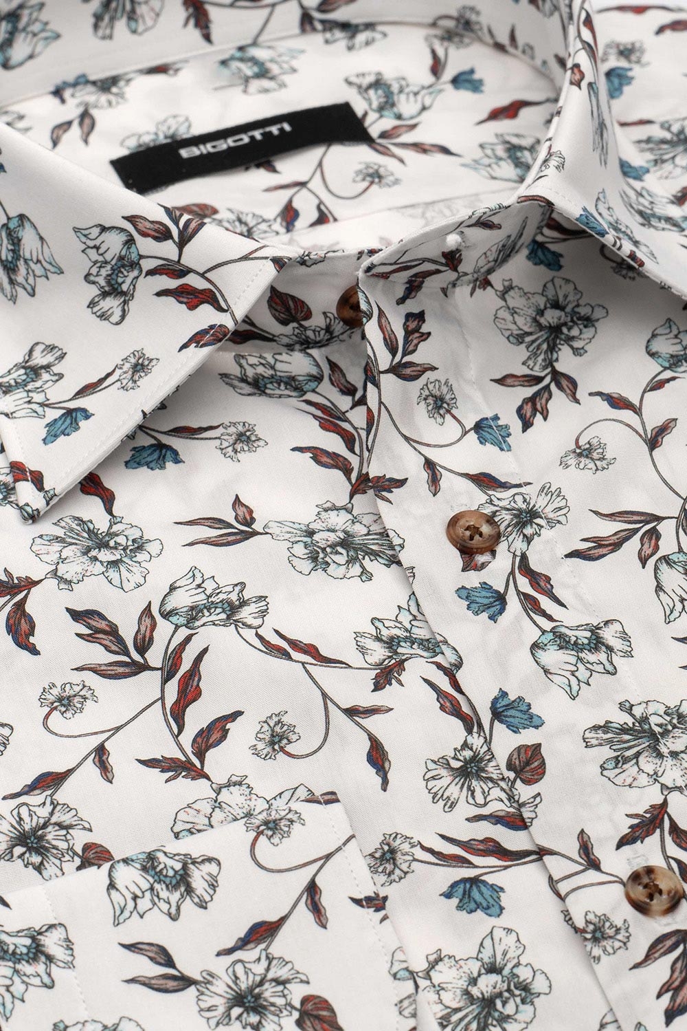 Camasa shaped alba print floral 1