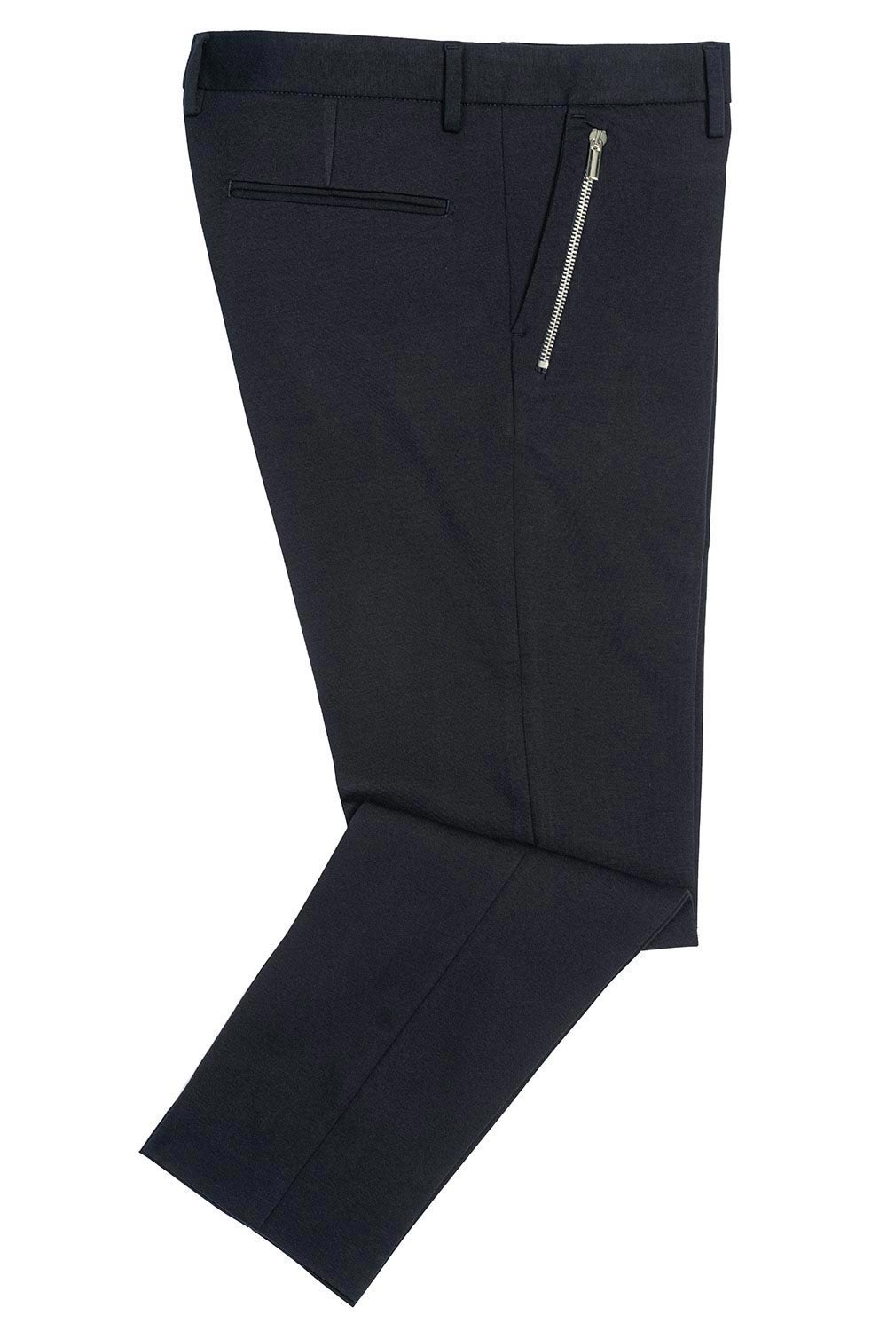 Pantaloni slim bleumarin uni 1