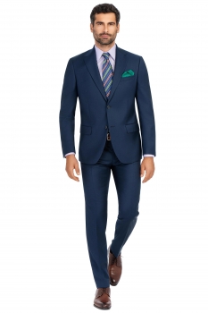 Costum slim conti albastru uni