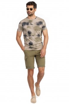 Pantaloni scurti slim kaki