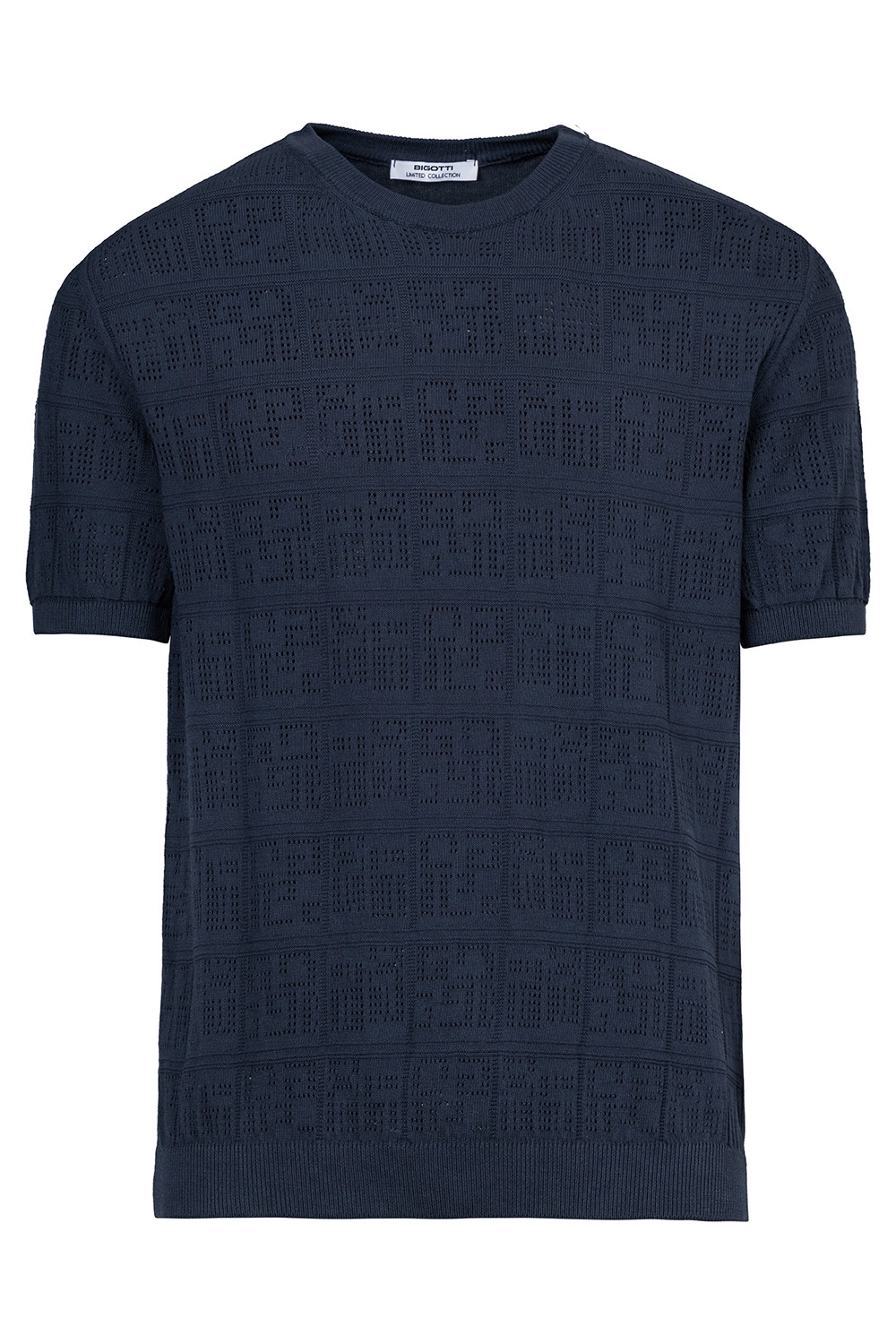 Tricou slim bleumarin uni 1